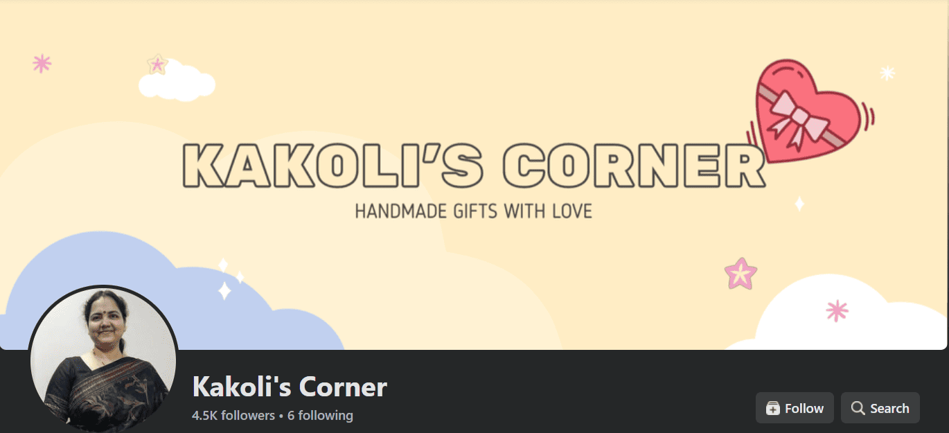 Kakoli's Corner Facebook page